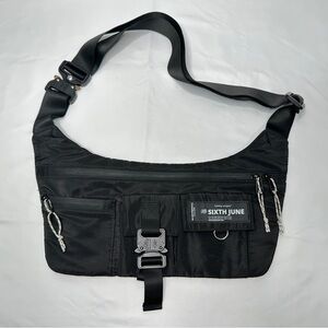 Sixth June Paris Tactical Chest Bag Sling Bag Black
